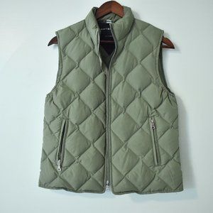 Tommy Hilfiger olive green quilted down puffer vest size small